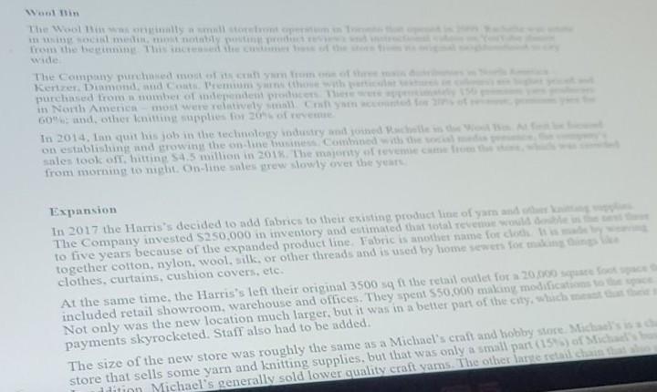 Read the case study and then follow the Marking