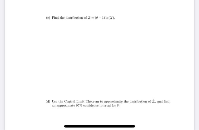 Consider a Pareto distribution with density