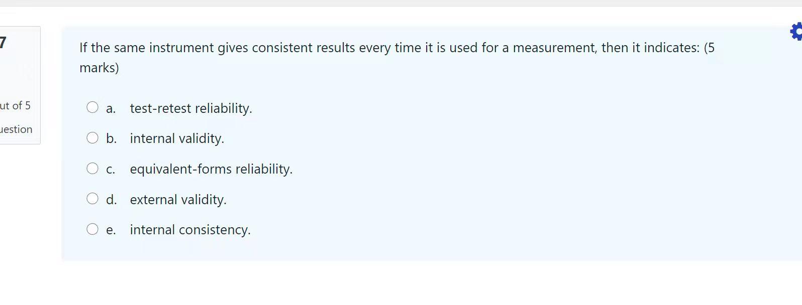 7 If the same instrument gives consistent results