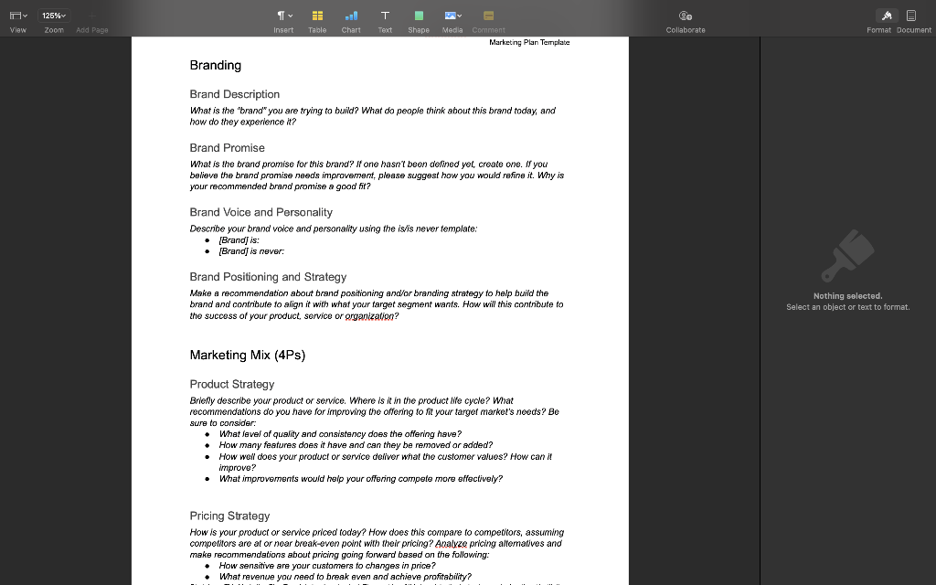125% Zoom Add Page T Teach O Format Document View