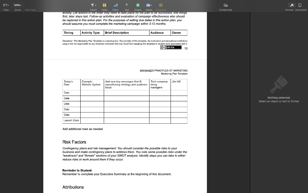 125% Zoom Add Page T Teach O Format Document View