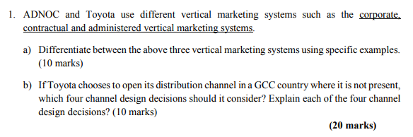 1. ADNOC and Toyota use different vertical