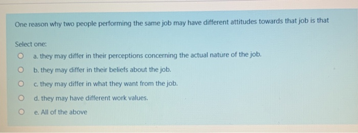 One reason why two people performing the same job