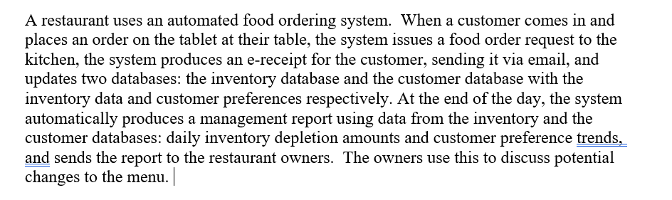 draw a Level 0 DFD for the scenario presented