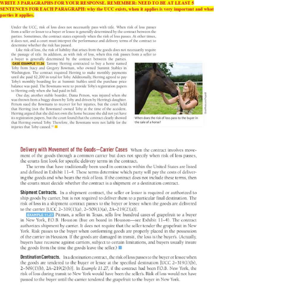 WRITE 3 PARAGRAPHS FOR YOUR RESPONSE. REMEMBER: