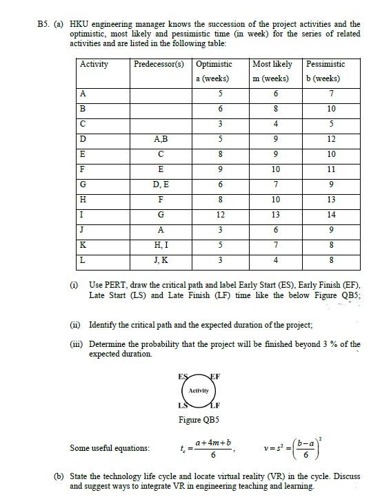 ans A fast please B5. (a) HKU engineering manager
