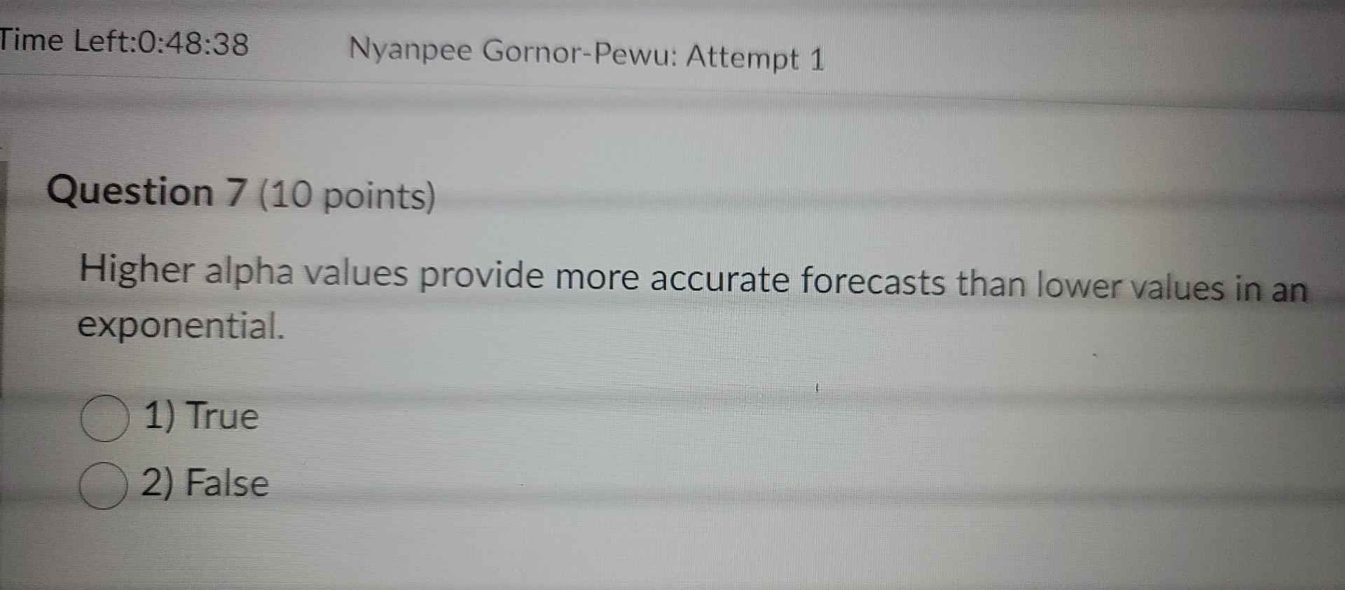 Higher alpha values provide more accurate