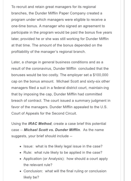 To recruit and retain great managers for its