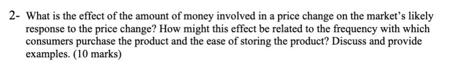 2- What is the effect of the amount of money