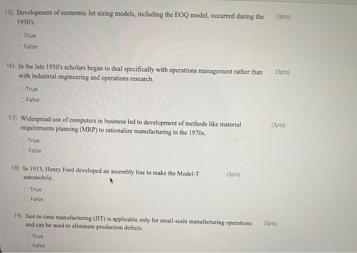 15) Development of economic lot sizing models,