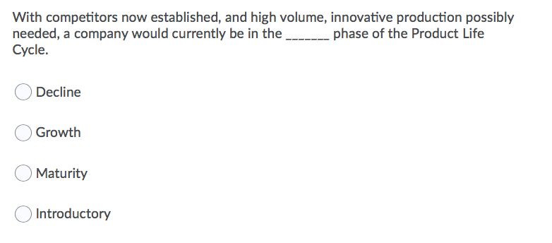 With competitors now established, and high