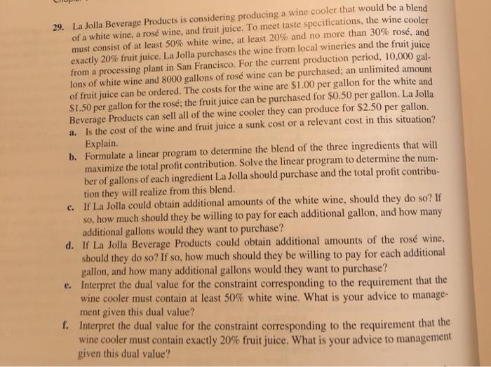 please use EXcel and show step by step. 29. La