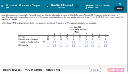 Homework: Homework Chapter 10 Question 4 Problem
