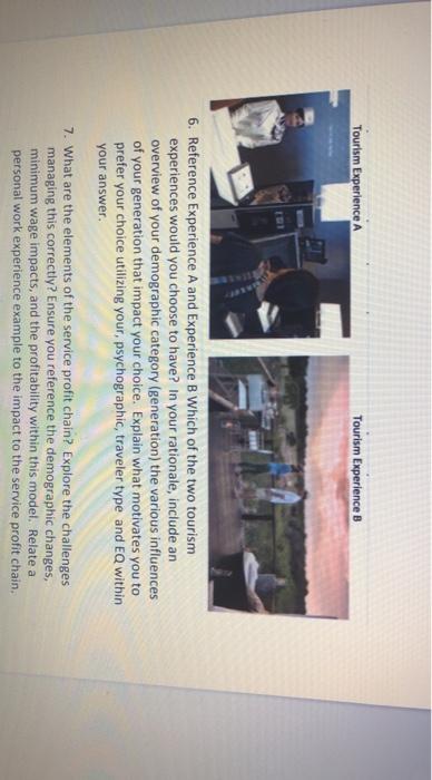 Tourism Experience Tourism Experience 6.