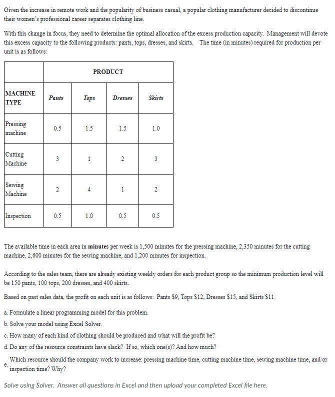 PLEASE PROVIDE FULL STEP BY STEP EXCEL WORK Given
