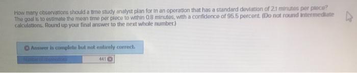 How many observations should a time study analyst