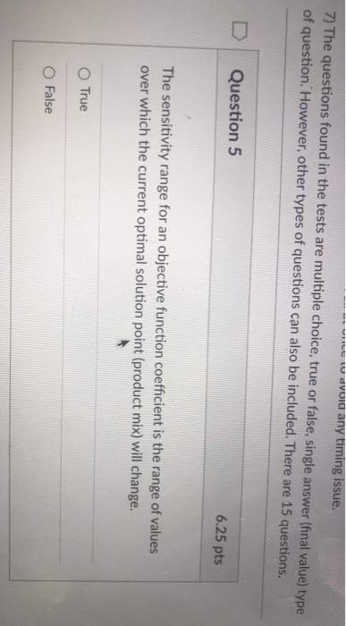 - W avoid any timing issue. 7) The questions