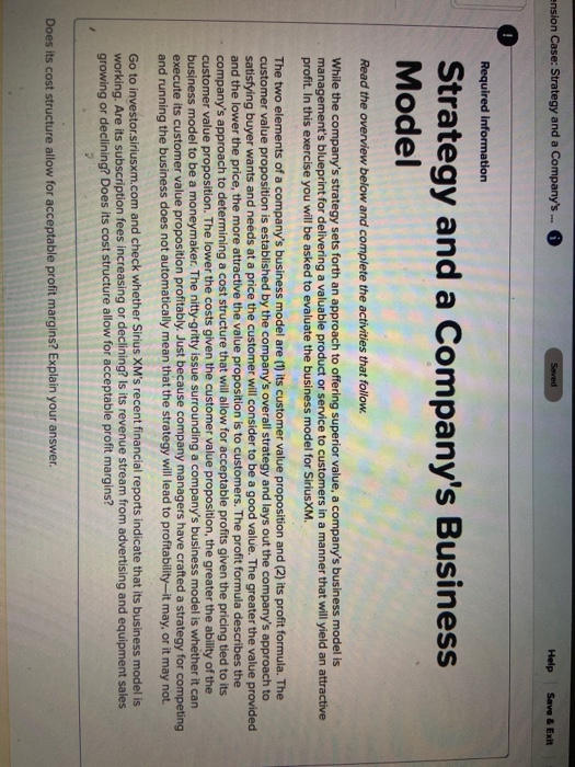 Saved Help Save & Exit Subm sion Case: Strategy