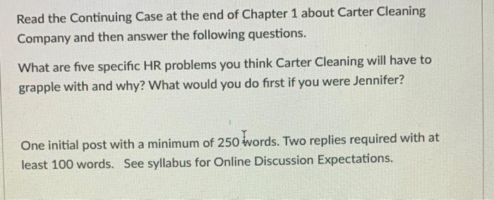 Read the Continuing Case at the end of Chapter 1