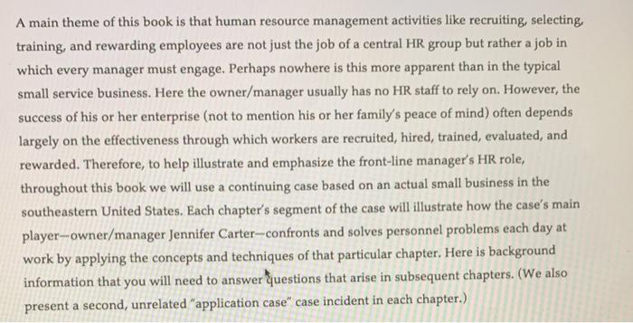 Read the Continuing Case at the end of Chapter 1