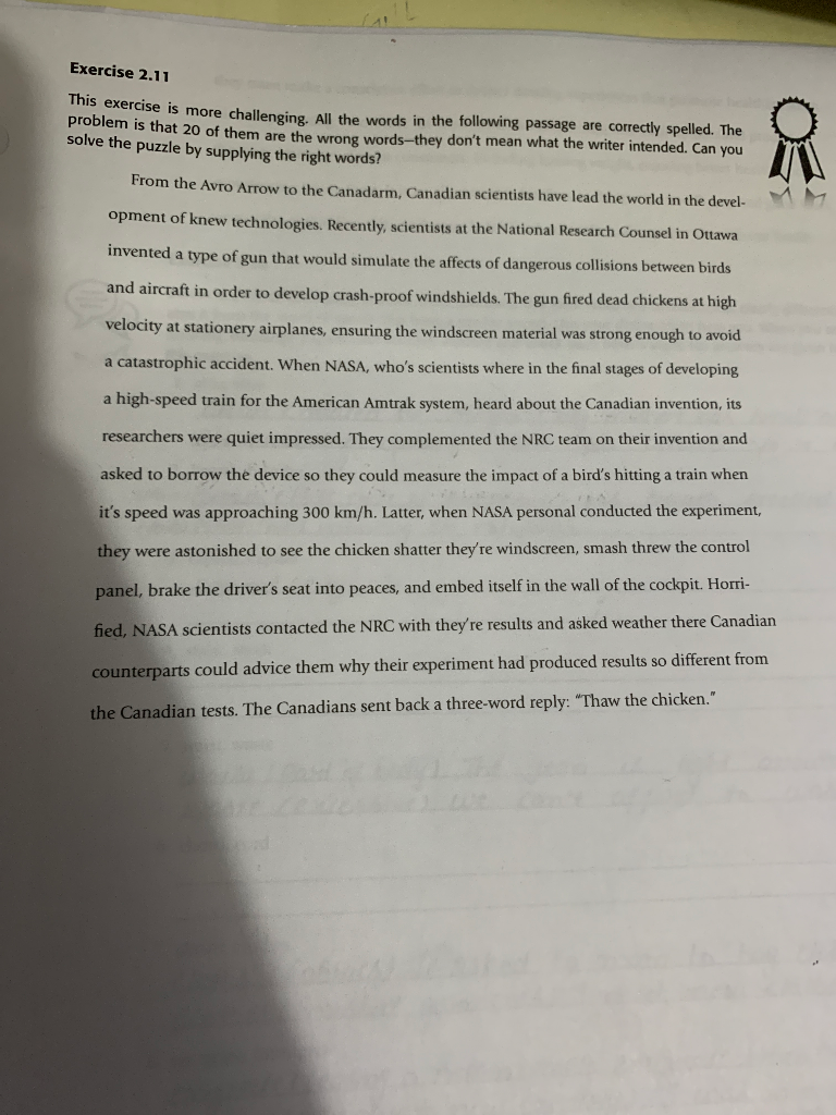 Exercise 2.11 This exercise is more challenging.