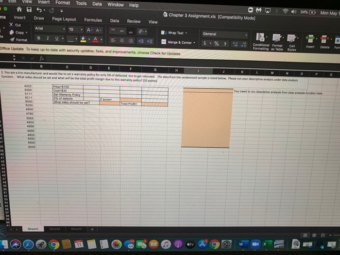 please show the formulas for each step . 2. You