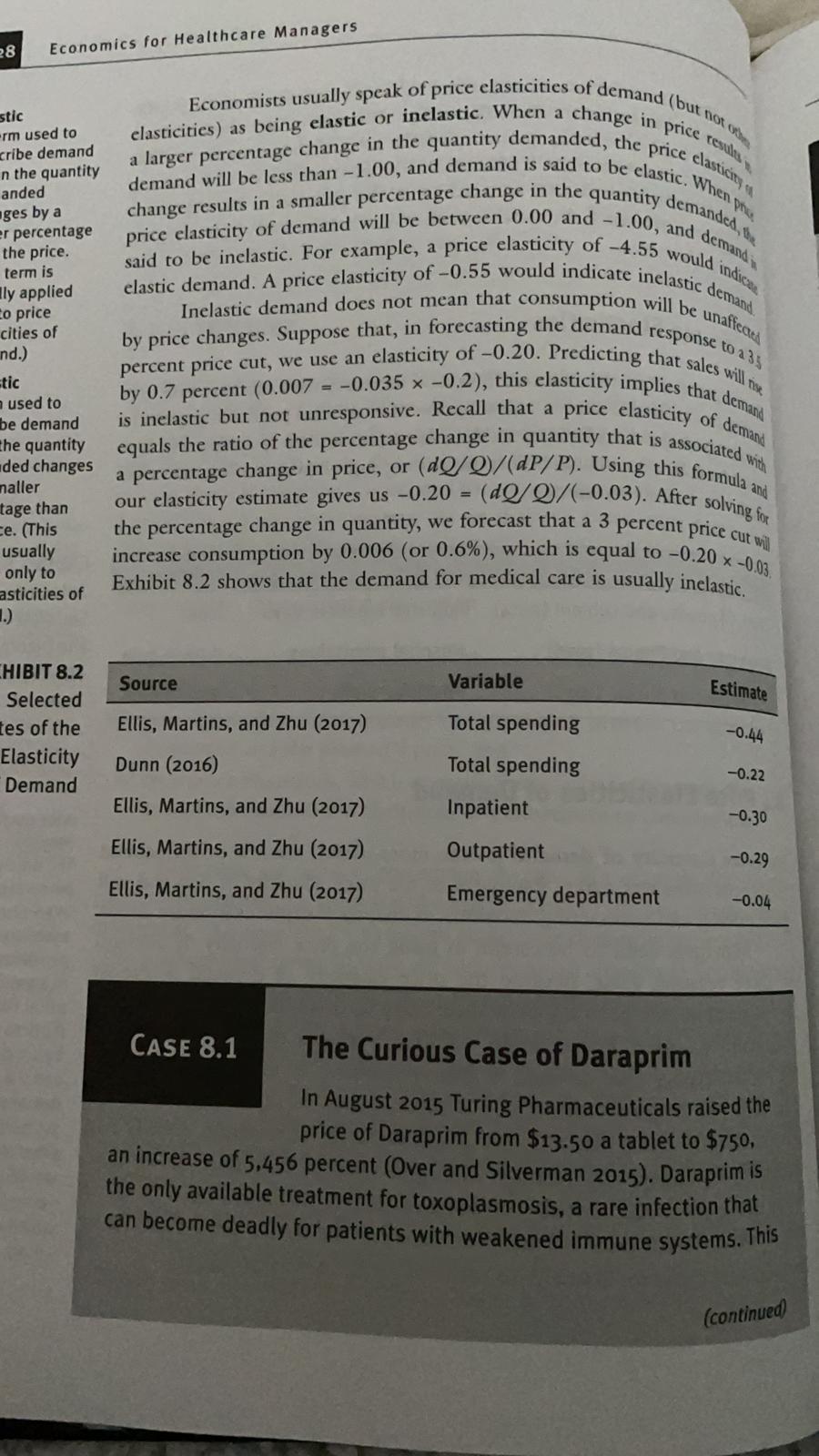 Read case study 8.1 and answer the following...