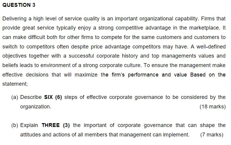 b) Explain THREE (3) the important of corporate