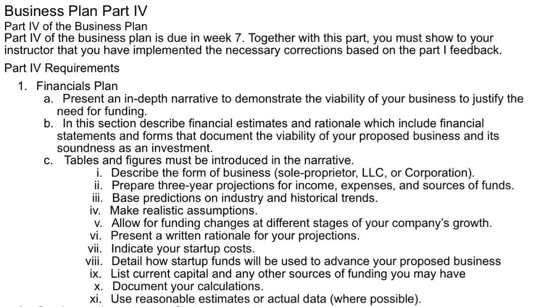 Please write a complete plan and also calculate