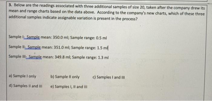 3. Below are the readings associated with three