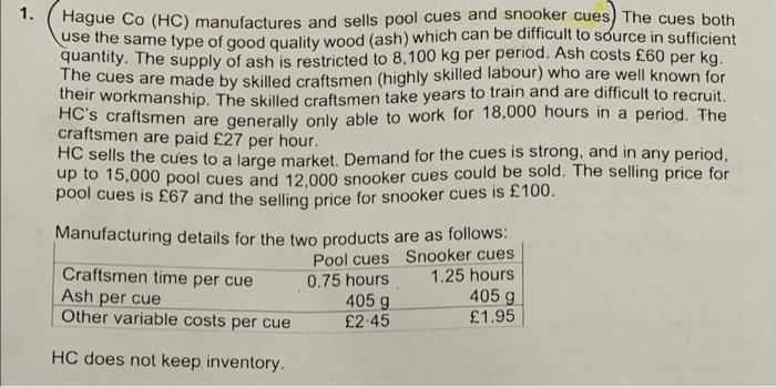 a) Calculate the contribution earned from each