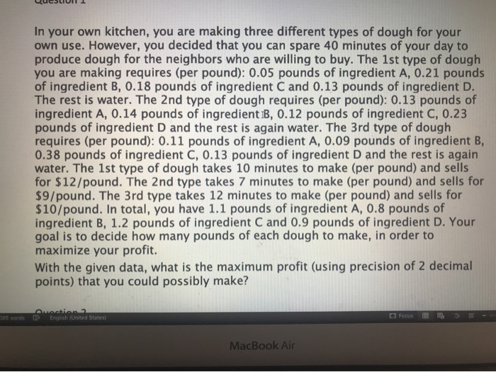 QueSLIUI In your own kitchen, you are making