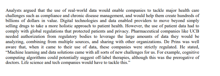 Instructions: Read UCB case study and answer the