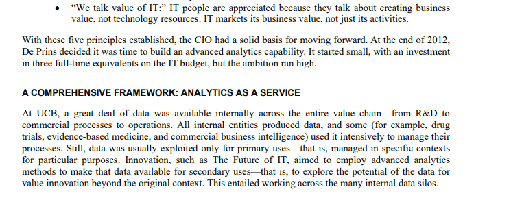 Instructions: Read UCB case study and answer the