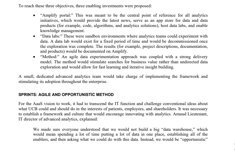 Instructions: Read UCB case study and answer the