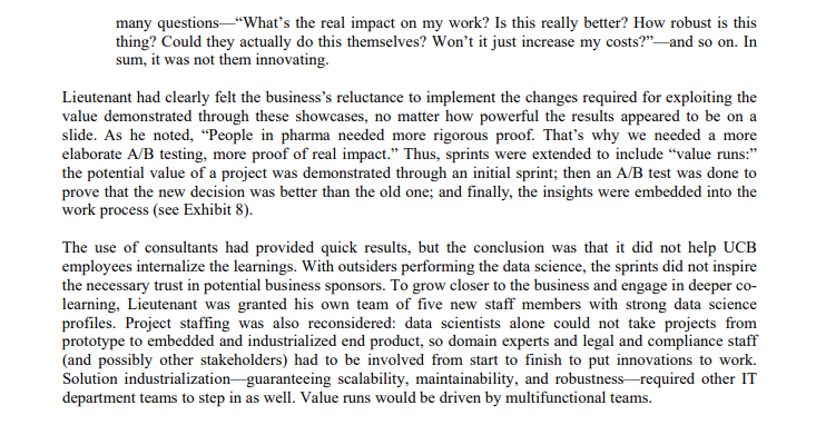Instructions: Read UCB case study and answer the