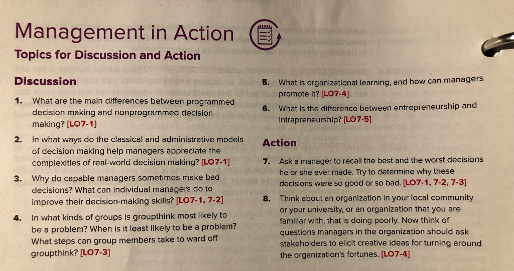 Contemporary Management eleventh edition. Chapter