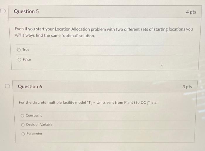 D Question 5 4 pts Even if you start your