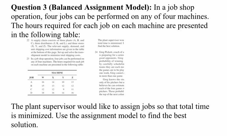 need help with question by using Excel Question 3