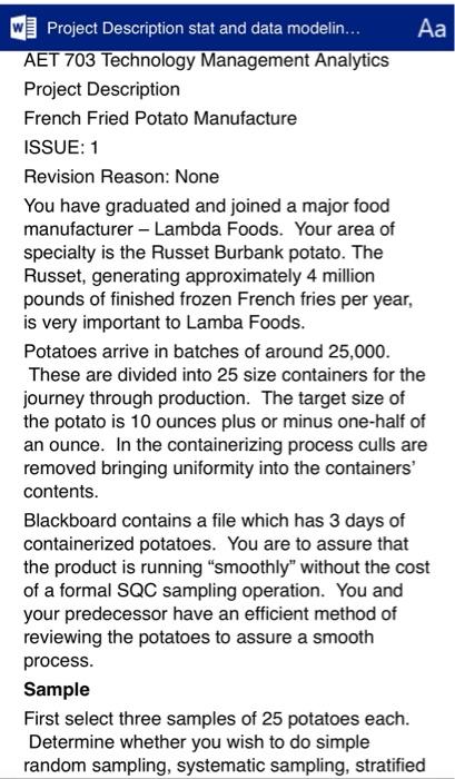 Run an Anderson-Darling test for normaly Standard