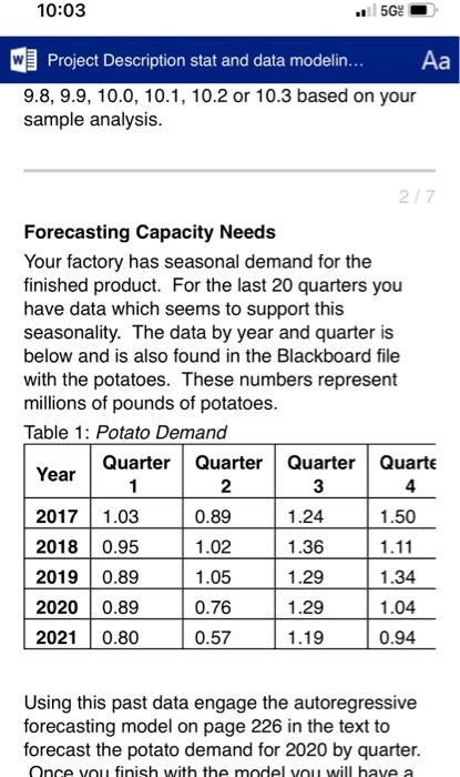 Run an Anderson-Darling test for normaly Standard