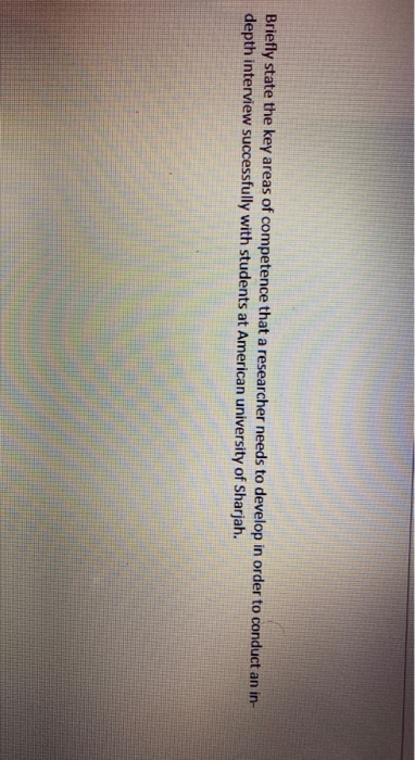 Briefly state the key areas of competence that a