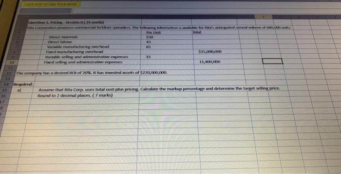 Merpulired: Assume that Pota Corp, uses total