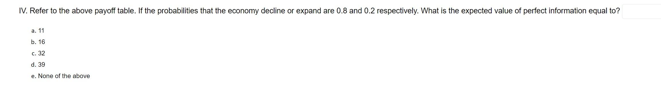 An investor is considering 1 investments, A, B, C