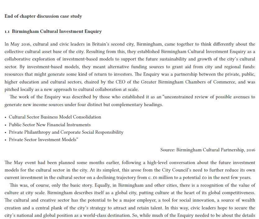 Questions 1. Map out the stakeholders in a city