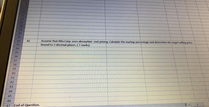 Merpulired: Assume that Pota Corp, uses total