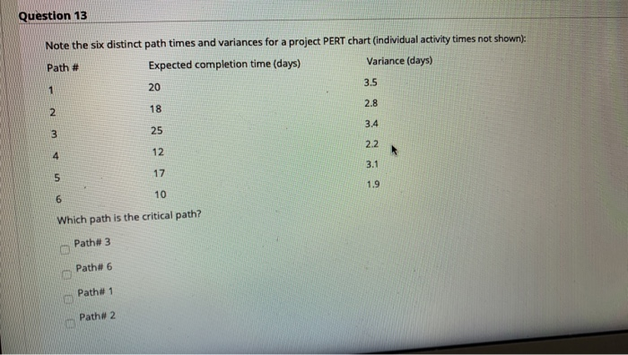 NEED IT ASAP!!!!! Question 13 Note the six