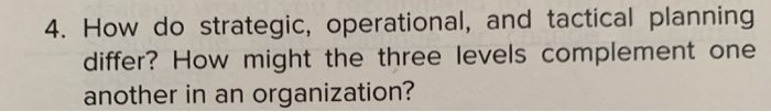 Chapter 4: Answer discussion questions 4 & 6 How