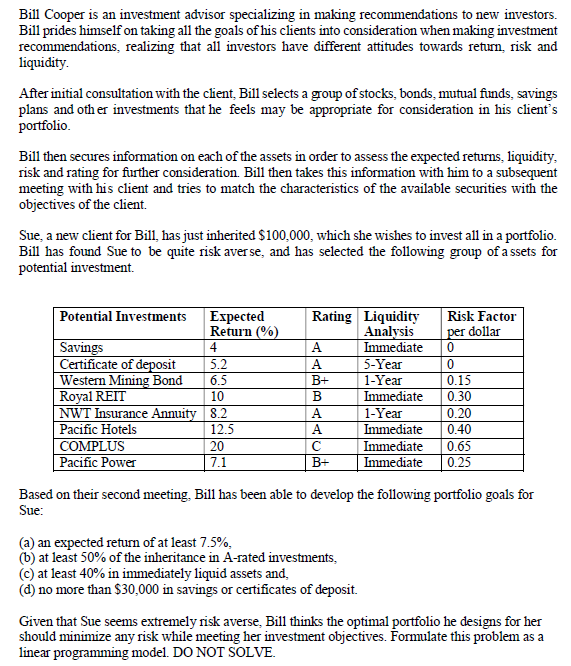 Please provide the decision variables, objective