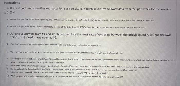 Use the text book and any other source, as long